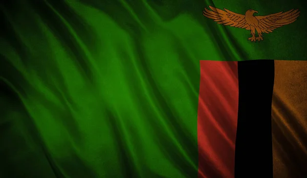 元の縦横比とフラグを設定します ザンビアの国旗 — ストック写真