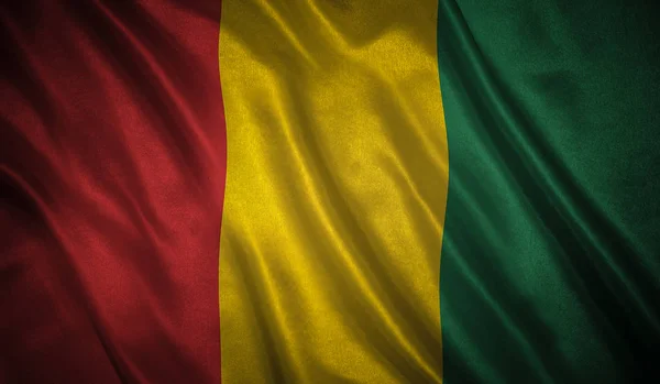 Bandera Con Proporciones Originales Bandera Guinea — Foto de Stock