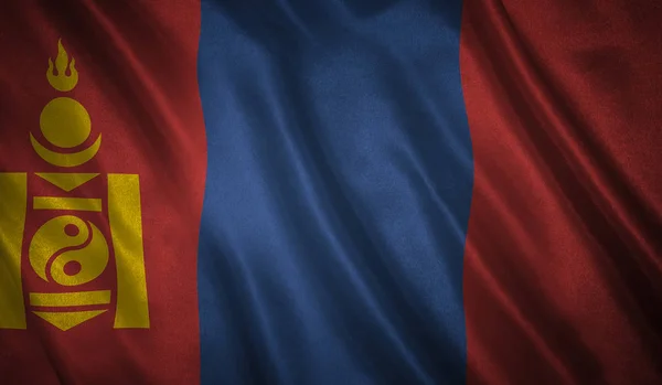 Flag Original Proportions Flag Mongolia — Stock Photo, Image