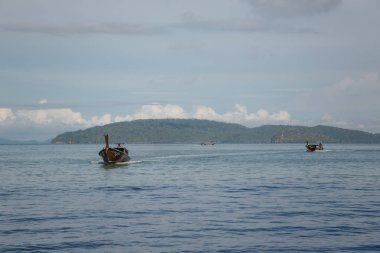 Tayland'ın özel plaj, çarpıcı manzaralarının uçuruma. Krabi il