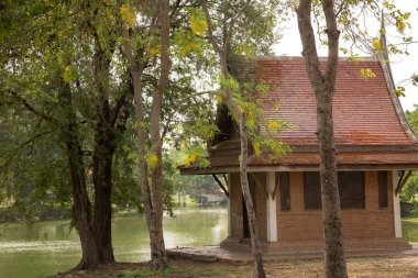 Eski güzel Tay tapınak wat Mahathat, Ayutthaya Historical Park, Ayutthaya, Tayland