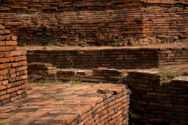 Eski güzel Tay tapınak wat Mahathat, Ayutthaya Historical Park, Ayutthaya, Tayland