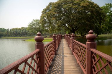 Sukhothai tarihi Parkı veya eski Sukhothai Şehri Tayland 'ın ilk başkenti