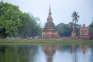 Sukhothai tarihi Parkı veya eski Sukhothai Şehri Tayland 'ın ilk başkenti