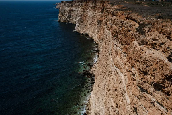 Вид Скалы Синее Море Невероятное Побережье Независимыми Скалами Море Кейп — стоковое фото