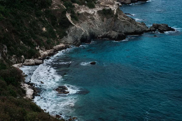 Paysage Marin Pittoresque Avec Falaises Rocheuses Pierres Baie Mer Belle — Photo