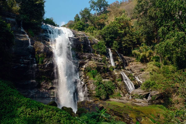 Wachirathan Waterfall Doi Inthanon National Park Mae Chaem District Chiang — стокове фото