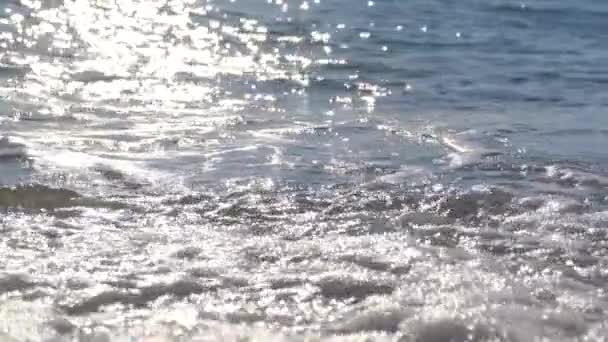 Ocean Tiro Largo Uma Praia Solitária Épica Vazia Oceano Atlântico — Vídeo de Stock