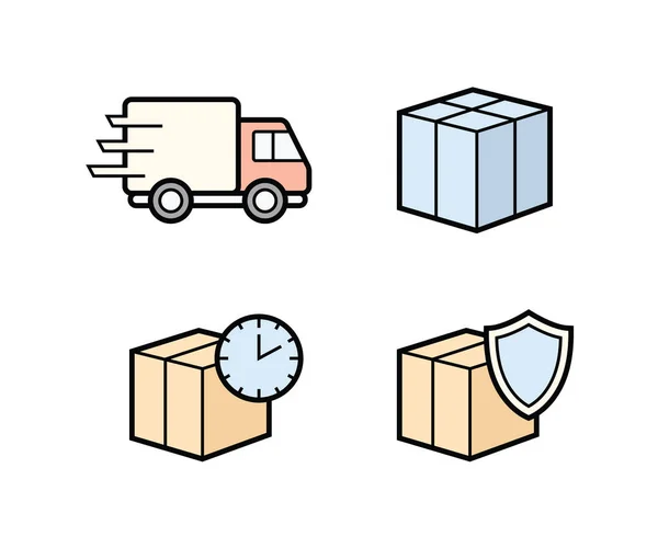 Usługi dostarczania paczek — Wektor stockowy