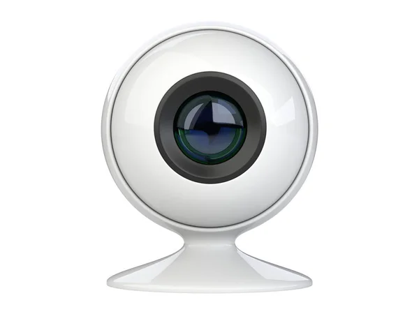 Fehér vezeték nélküli biztonsági kamera - labda alakú. — Stock Fotó