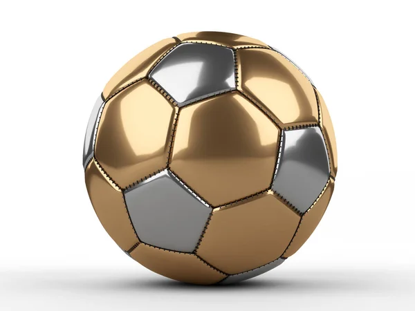 Ícone de bola de futebol dourado . — Fotografia de Stock