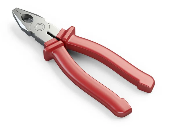 Pliers Red Insulated Rubber Grips Illustration Isolated White Background High — Stock Photo, Image