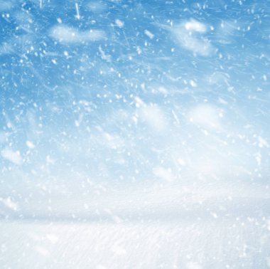 Kış arka plan, kar kış manzara ile kopya alanı üzerine düşen