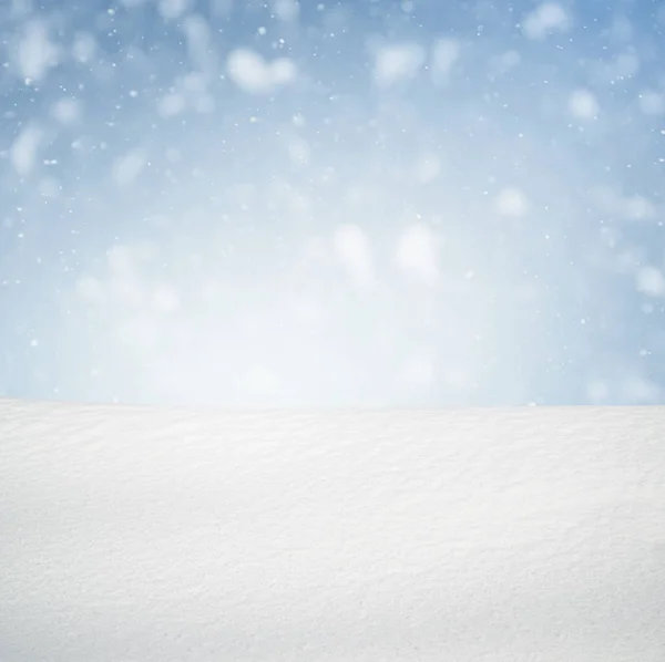 Fundo Inverno Neve Caindo Sobre Paisagem Inverno Com Espaço Cópia — Fotografia de Stock