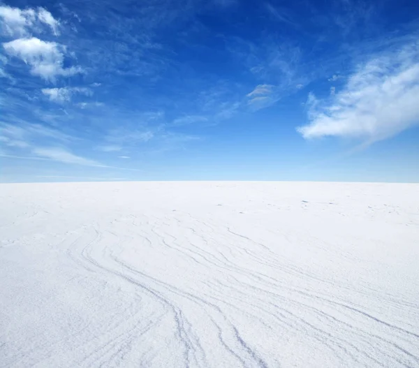Winterlandschaft Hintergrund Von Schnee Und Himmel — Stockfoto