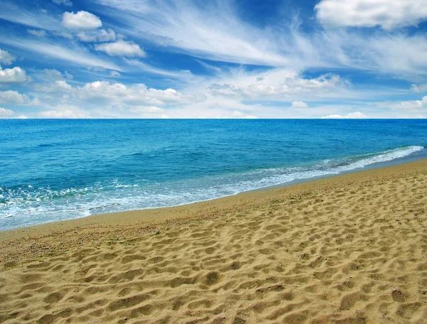 Gökyüzündeki Kumsal Deniz — Stok fotoğraf
