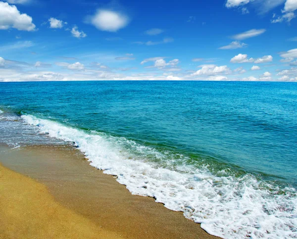 Pláž Moře Obloze — Stock fotografie