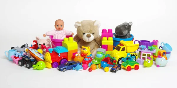 Jouets Sur Fond Blanc — Photo