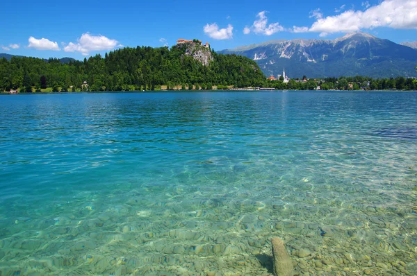 Paysage Lac Bled Montagnes Slovénie Europe — Photo