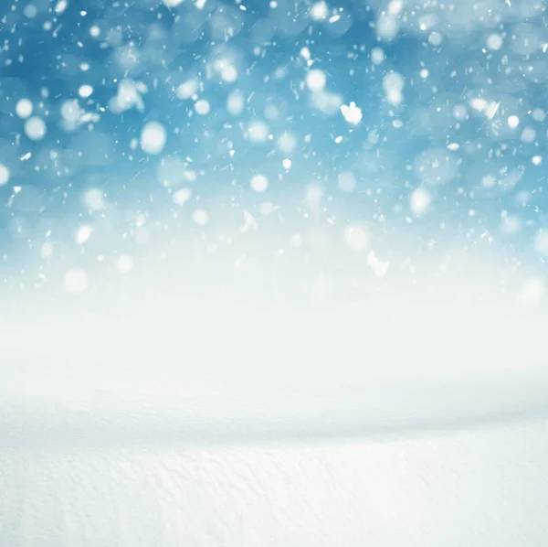 冬天的背景下 雪落冬季景观与副本空间 — 图库照片