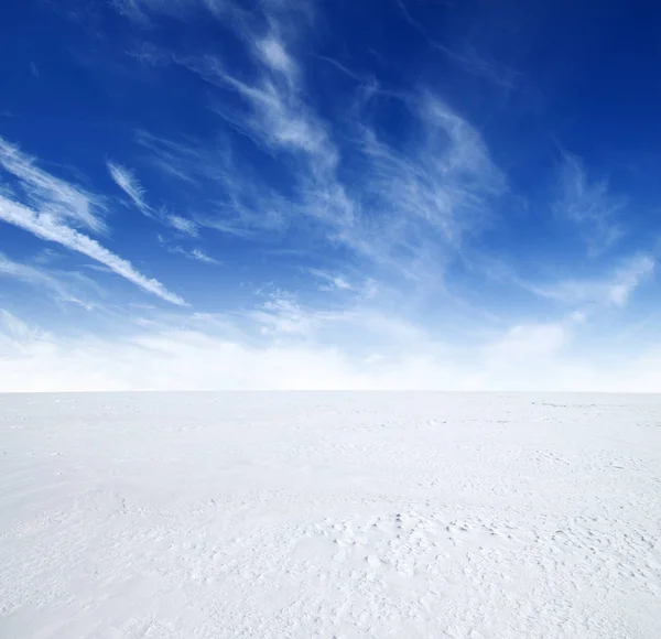 Winterlandschaft Hintergrund Von Schnee Und Himmel — Stockfoto