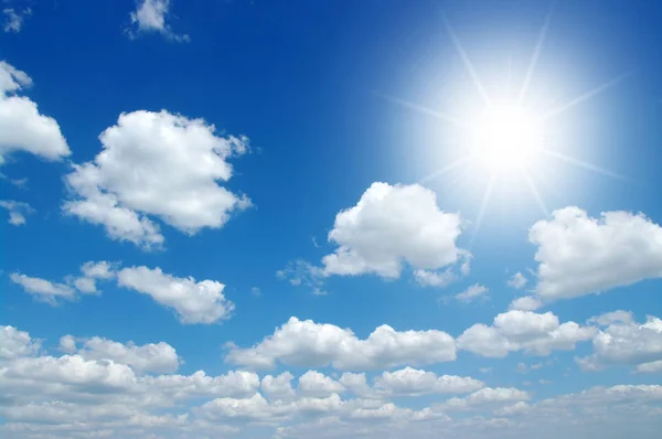Sol Blå Himmel Bakgrunder — Stockfoto