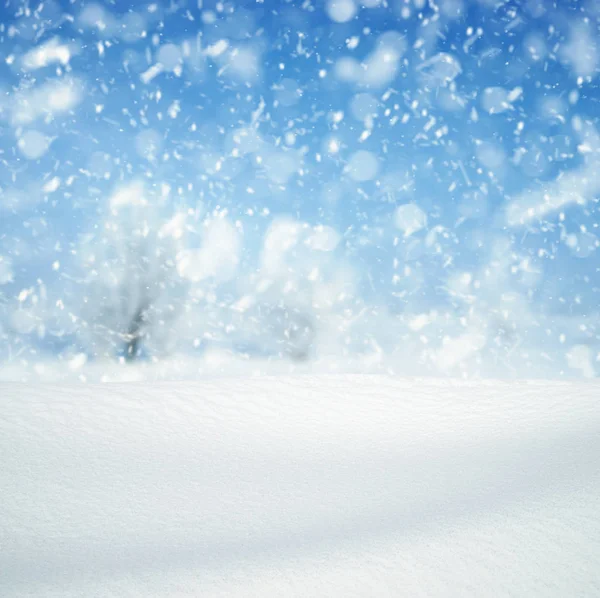 Зимовий Фон Падаючий Сніг Над Зимовим Пейзажем Копіювальним Простором — стокове фото