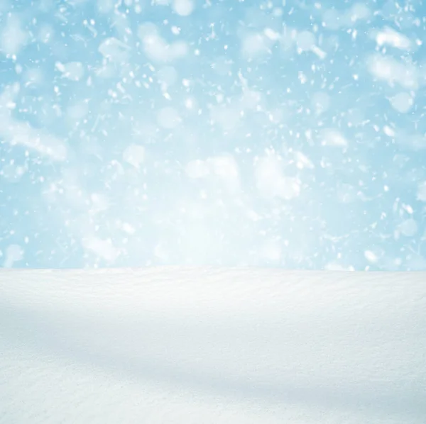 Sfondo Invernale Neve Che Cade Sul Paesaggio Invernale Con Spazio — Foto Stock