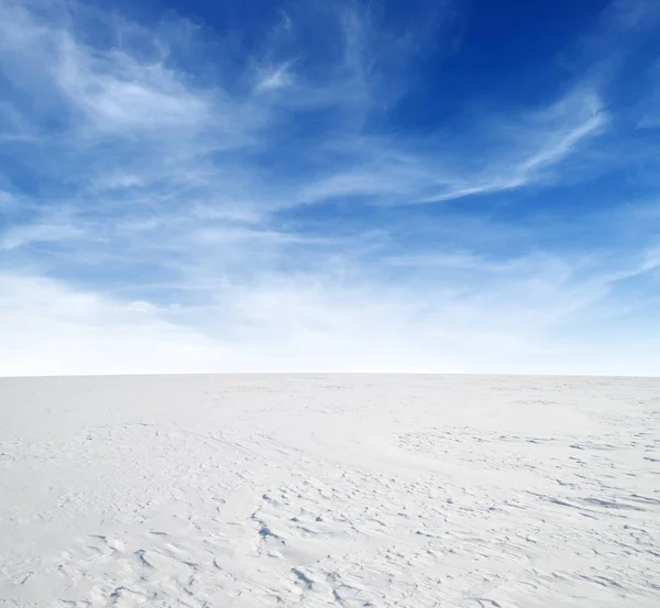 Inverno Paisagem Fundo Neve Céu — Fotografia de Stock