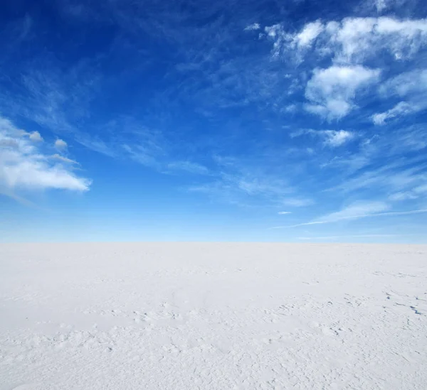Zimní Krajina Pozadí Sněhu Oblohy — Stock fotografie