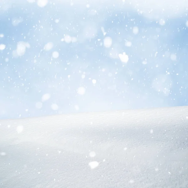 Sfondo Invernale Neve Che Cade Sul Paesaggio Invernale Con Spazio — Foto Stock