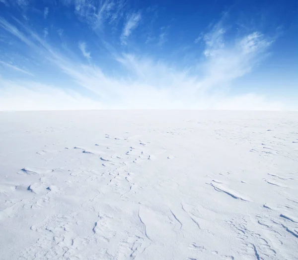 Inverno Paisagem Fundo Neve Céu — Fotografia de Stock