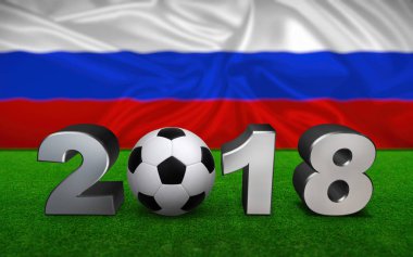 Futbol 2018 Dünya Şampiyonası arka plan futbol Rusya.