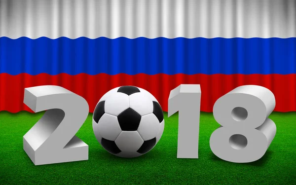 Voetbal 2018 World Championship Achtergrond Voetbal Rusland — Stockfoto