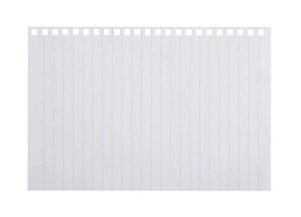 Foglio Carta Isolato Bianco — Foto Stock