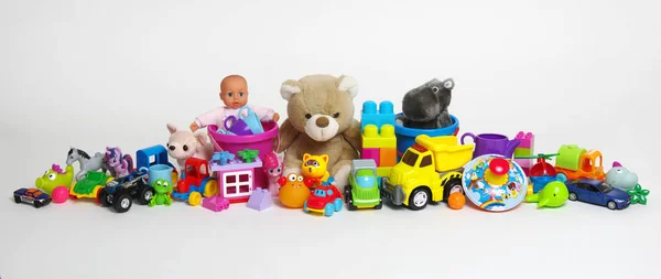 Іграшки Білому Тлі — стокове фото