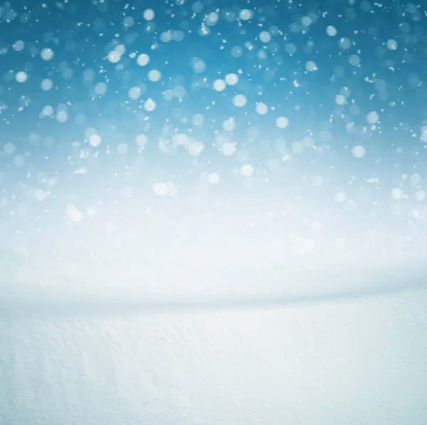 Winter Background Falling Snow Winter Landscape Copy Space — Stock Photo, Image