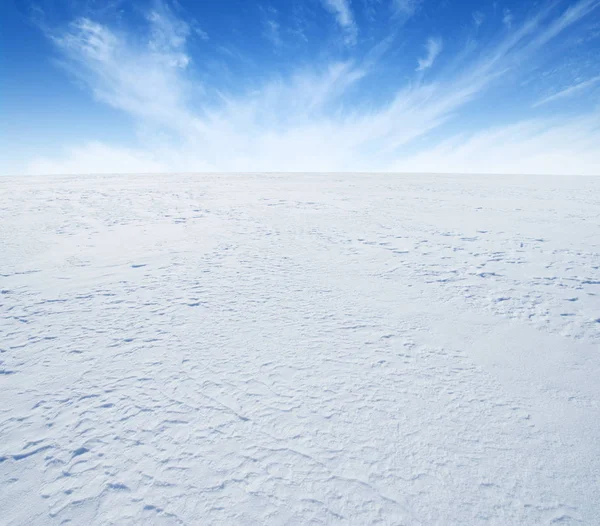 Winterlandschaft Hintergrund Von Schnee Und Himmel — Stockfoto