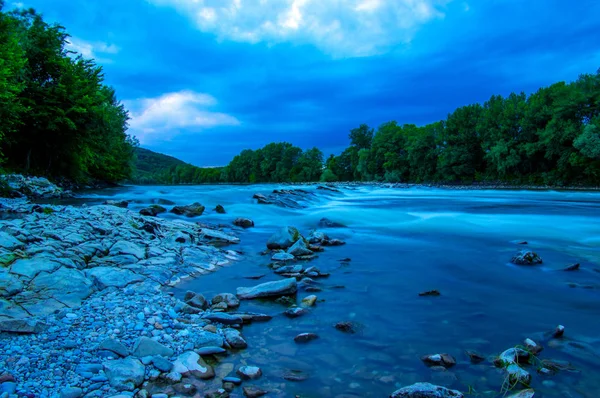 River water and sunset landscape