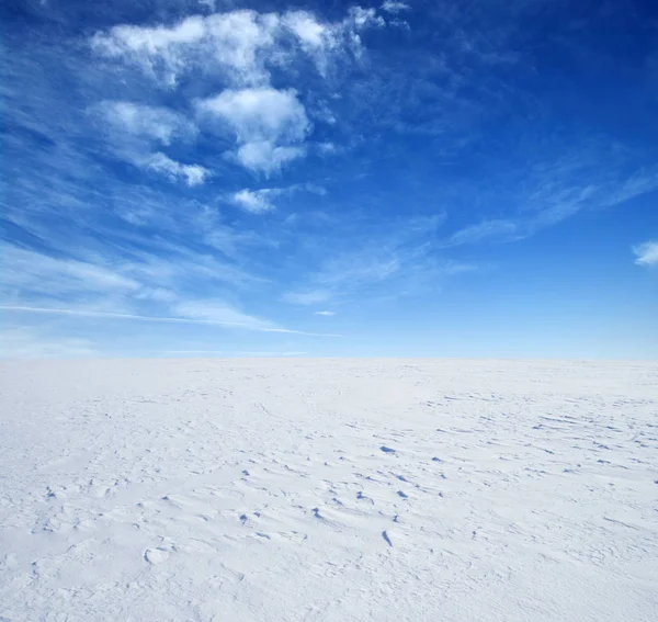 Paesaggio Invernale Sfondo Neve Cielo — Foto Stock