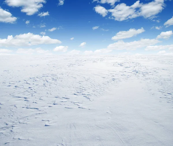Vinter Landskap Bakgrund Snö Och Himmel — Stockfoto
