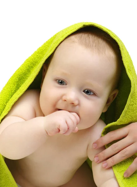 Baby Towel White Background — Stock Photo, Image