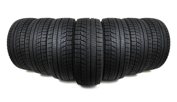 Car Tire Isolated White Background — Stock Photo, Image