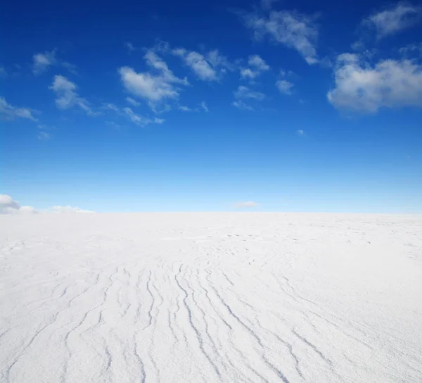 Paesaggio Invernale Sfondo Neve Cielo — Foto Stock