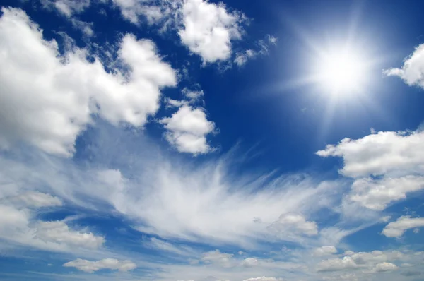 Sonne Blauen Himmel Hintergründe — Stockfoto