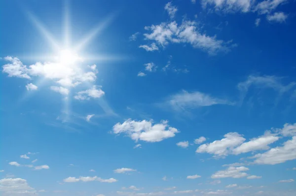 Sol Blå Himmel Bakgrunder — Stockfoto