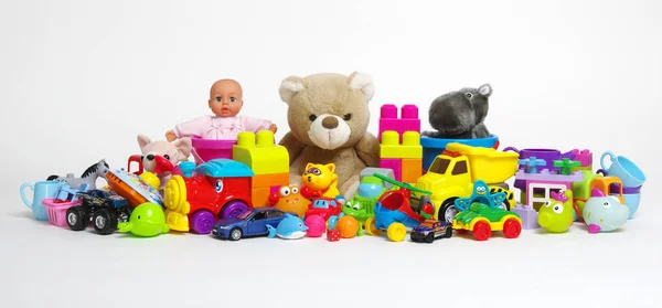 Brinquedos Fundo Branco — Fotografia de Stock
