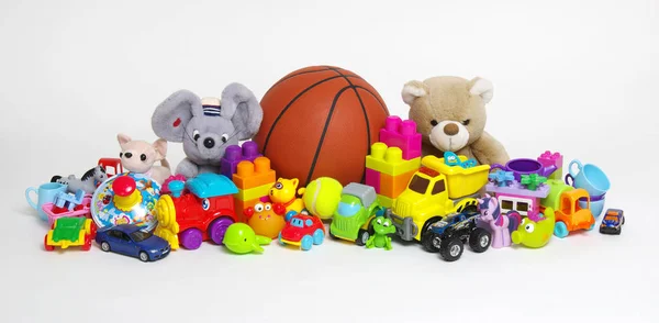 Toys White Background — Stock Photo, Image