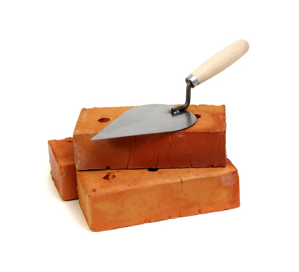 Brick Trowel White Background — Stock Photo, Image