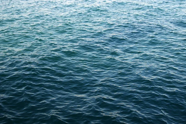 Blå Havsyta Med Vågor Vattenbakgrund — Stockfoto
